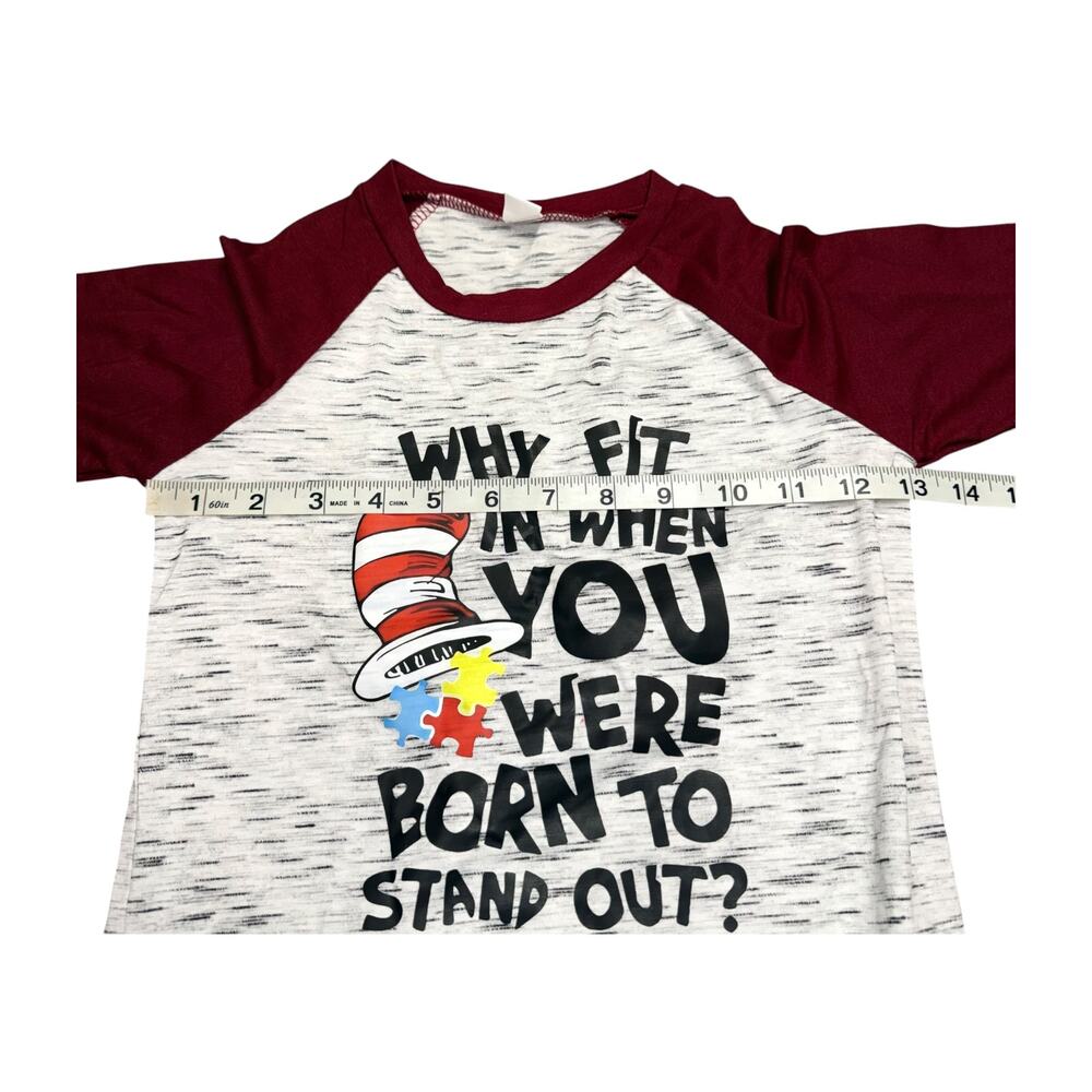 Kids Stand Out Raglan Shirt Red Sleeve 4-5Y - Picture 4 of 8